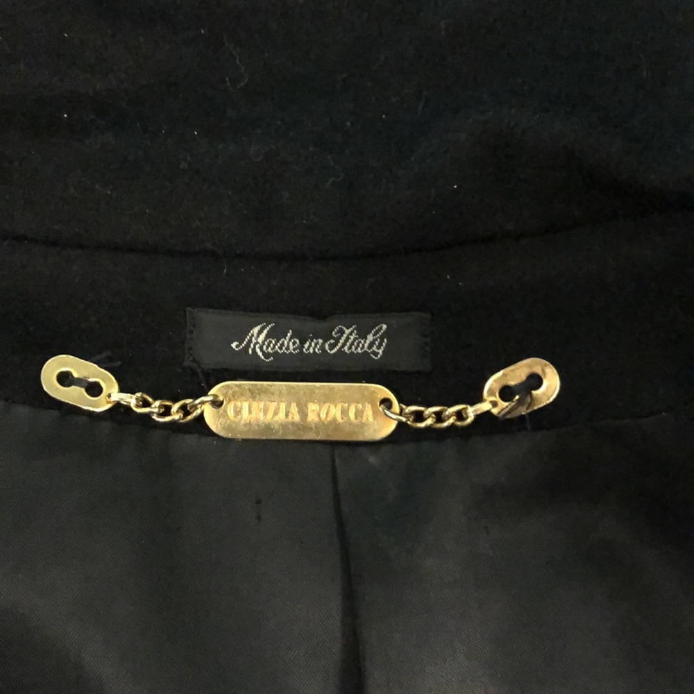 Cinzia Rocco full length cashmere coat in black